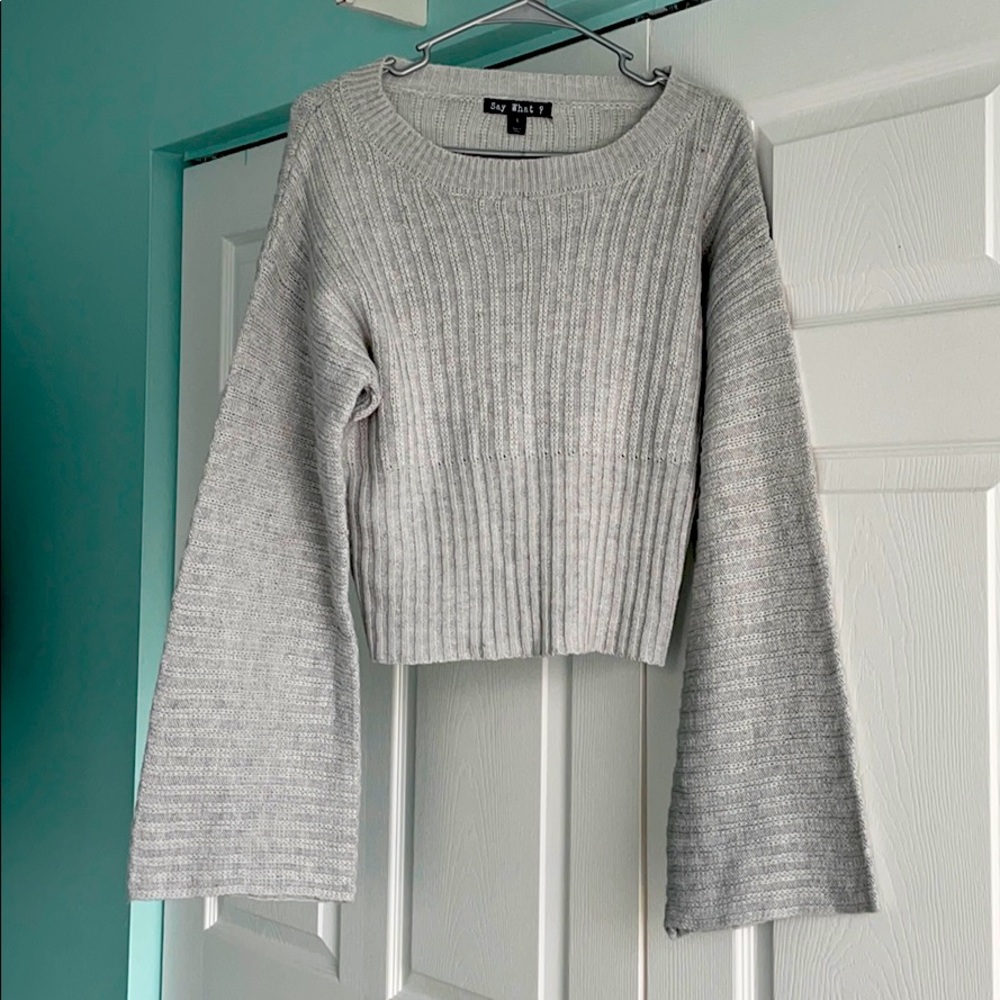 So What? Cable-Knit Flare Sweater
